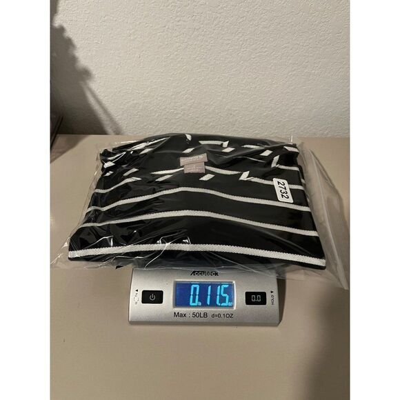 Chico's Zenergy Striped Tunic Size 2 (12/14) Black White Rayon Stretch Casual - Picture 9 of 9